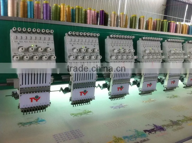 9 needles 22 heads flat embroidery machine