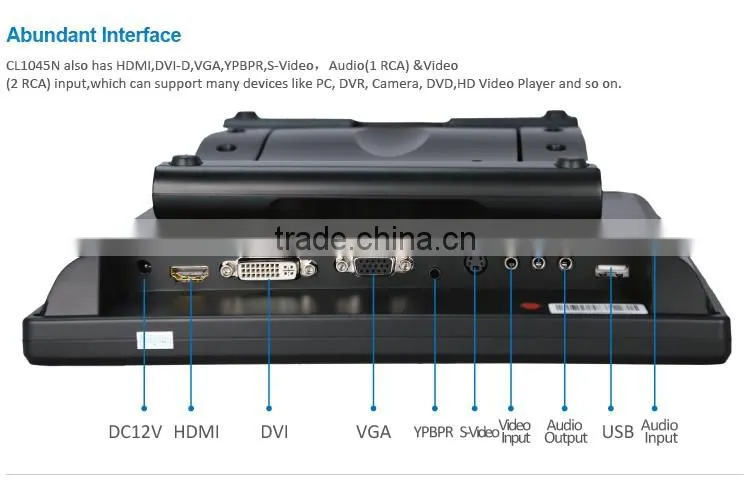 10.4" DC 12V LED backlight 800*600 resolution TFT lcd resistive touch display