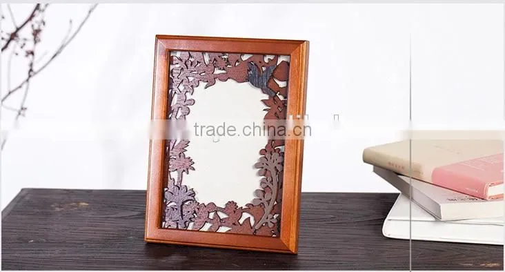 Wooden cheap small picture frames,Shabby chic home decor manufacturer,large round wall picture frames of european style