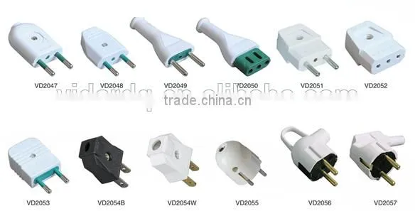 European plug/ 2 round pin plug VD2055