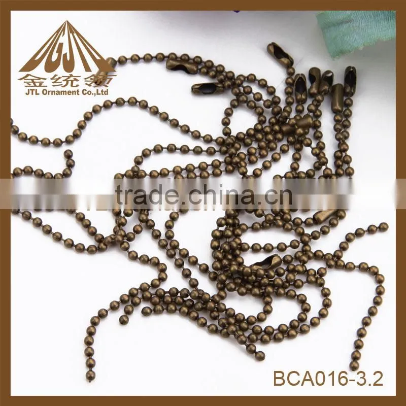 wholesale color ball chain antique brass ball chain