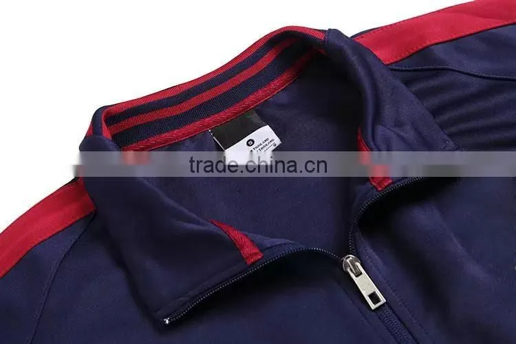 Mens 100% polyester zipped man soccer track jacket Sportwear
