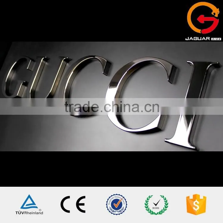 Manufacture supply custom design 3d acrylic metal letter outdoor decorative