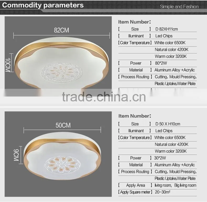 2016 New design modern ceiling light led ceiling light round with art design