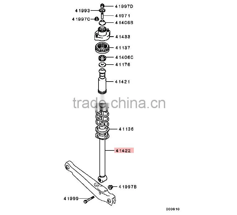 Rear Suspension Shock Absorber for Mitsubishi Lancer/Colt CS3A CS3W CS6A MN101960