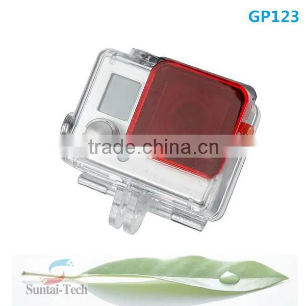 Wholesale New design Gopros accessories Under sea Diving Colorful Lens Filter/Protective Cover For Go pro Heros 3+ GP123