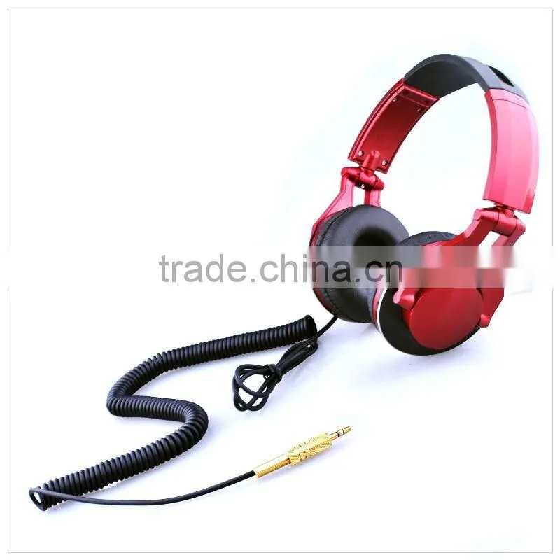 Professional DJ headset foldable headband headphone with stereo 3.5mm gold-plate jack headphones E-H009