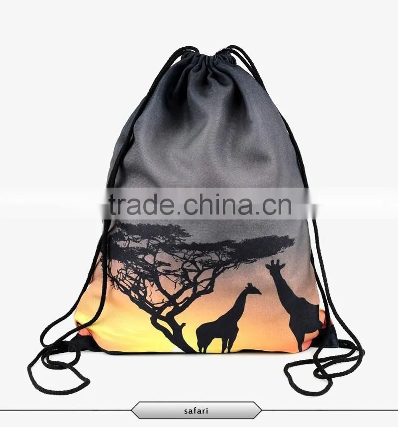 Digital Printing nylon fabric shopping bags,backpack ,drawstring bag ,customized CMYK printing is welcome