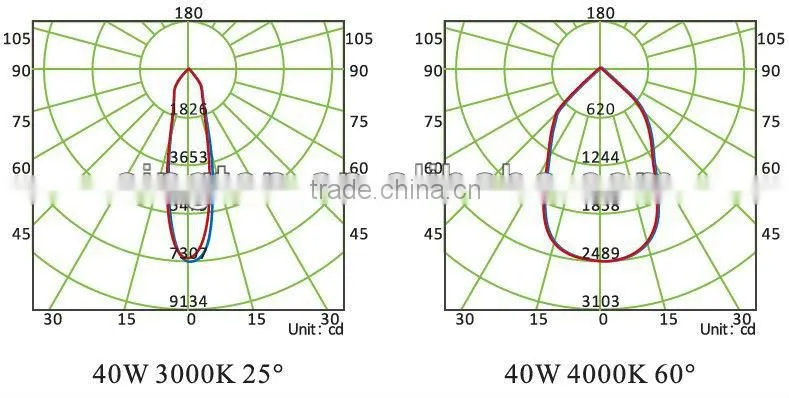high cri citizen 40w 3years warranty Double head white led pendant light with CE RoHS certification