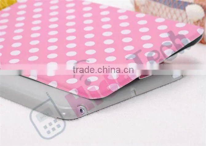 Color Dot Wallet Leather Case for iPad Mini with Buckle,For iPad Mini Dot Book Style Wallet Leather Case,With Card Slot & Buckle