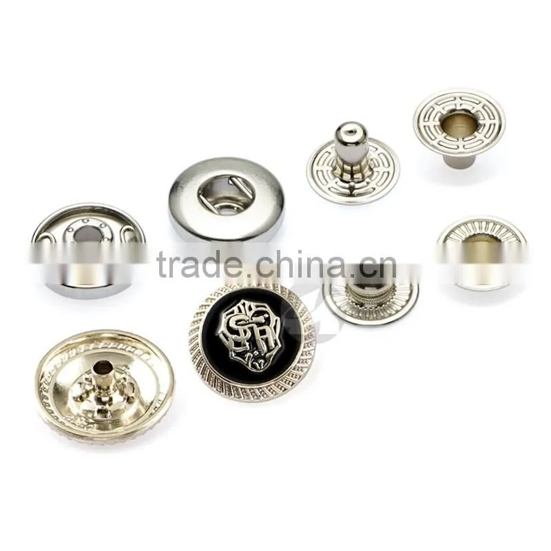 Wholesale Decorative Metal Snap Button Jewelry Covers For Clothing