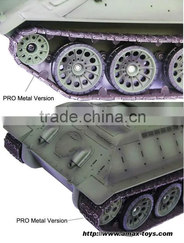 rt-39091 New 1/16 2.4Ghz RC Russian T-34/85 Tank With BB Sound & Smoke