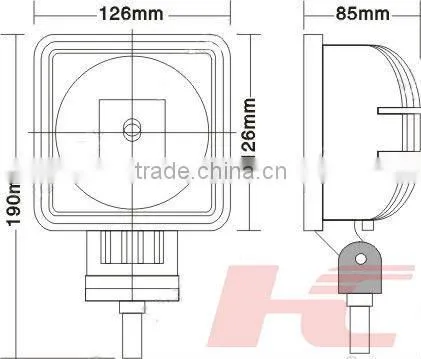 Super bright 12V 24V led auto light high itensity Crystal Led work light
