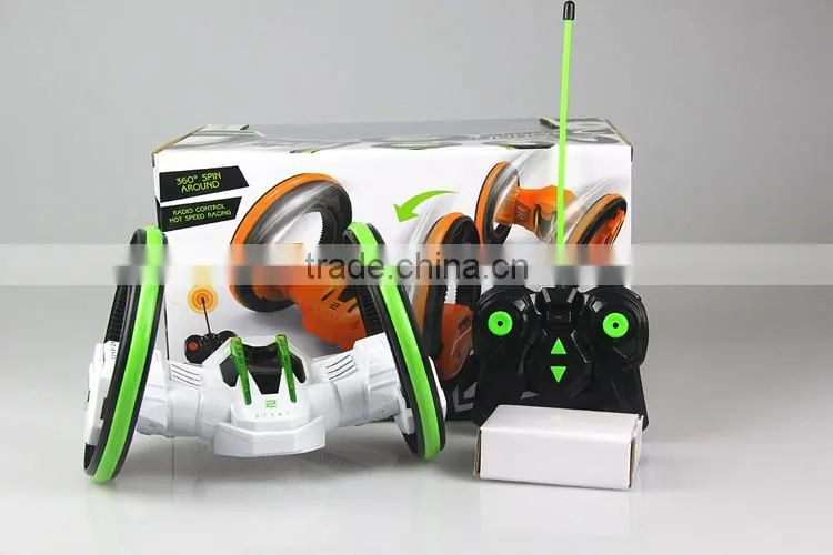 Double-wheel rc stunt toy car 360 degrees,4.8V remote control toys