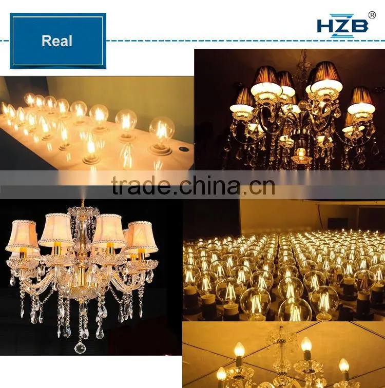 Clear Glass E27 Dimmable 4W 6W G95 G125 LED 12v DC Filament Bulb