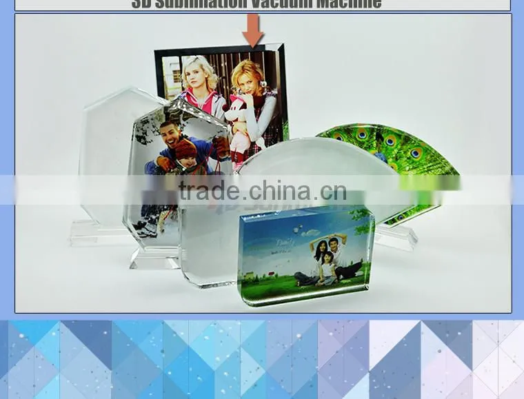 Sunmeta factory sublimation cystal trophy for 3D vaccum machine BXP-01