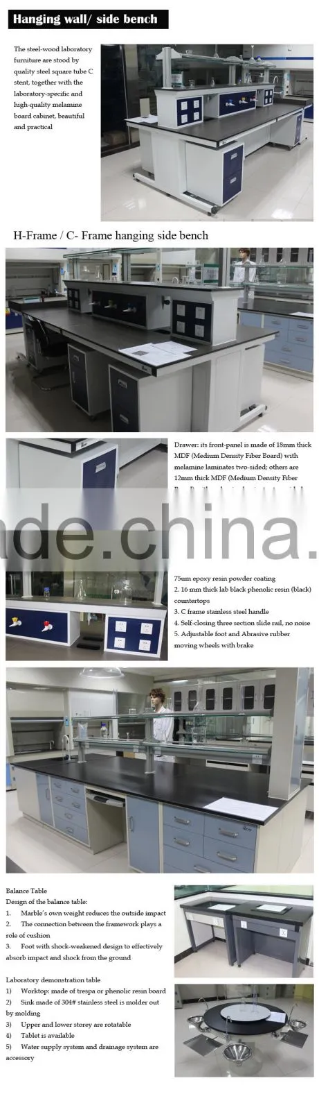 CE certificated wholsale stainless steel lab bench furniture