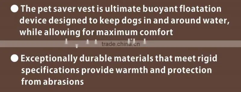 Pet high-perrformance doggy flotation vest dog lift jacket brow 30cm
