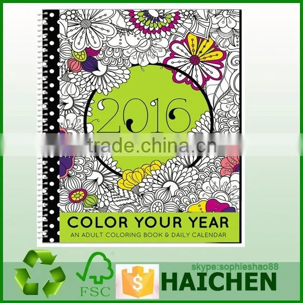 paper board printing cover spiral notebook