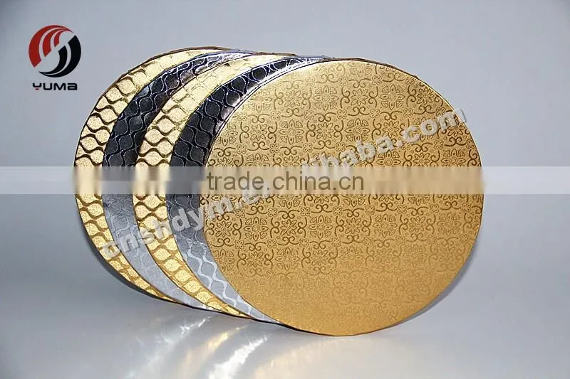 disposable colorful round foil cake drum