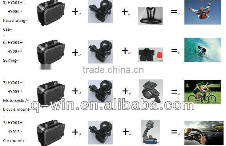 2014 hot sale 720P sport camera, remote control sport camera