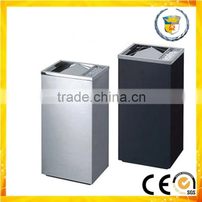 Hospital elevator corridor cleaning tools swing cover dustbin with ashtray