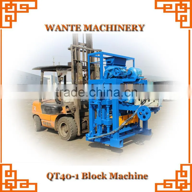 WANTE MACHINERY QT40-1 house plans fully automatic block making machine