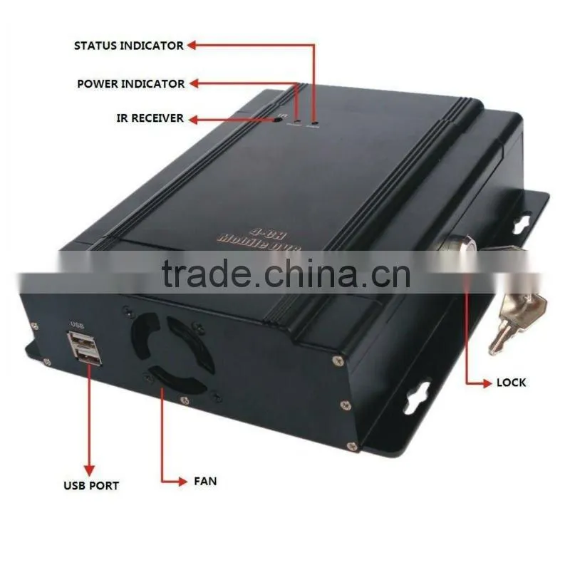 4 channels h.264 full D1 resolution real time DVR for vehicle use, VR8800N(V3.2)