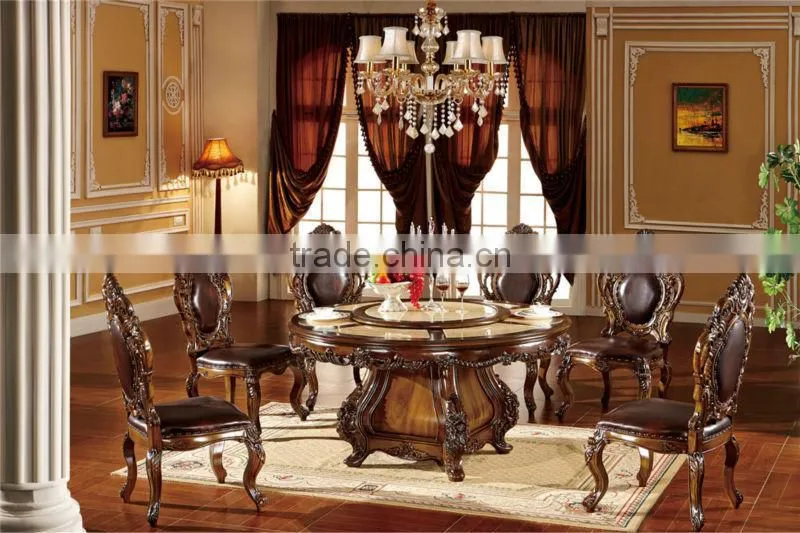 round dining table with 6 chairs,teak wood dining table and chair
