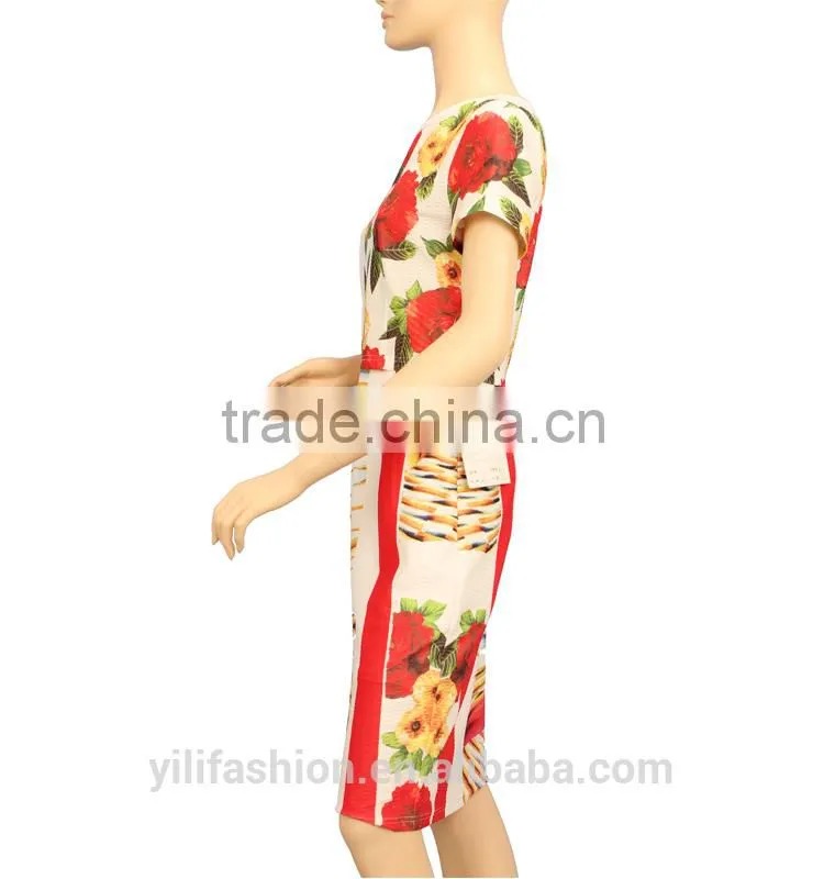 2015 newest design women suit printed elegant ol ladies suit