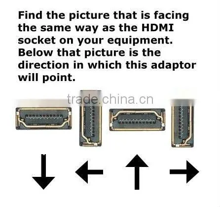 Right Angle 90 degree hdmi adaptor for HDMI Cable