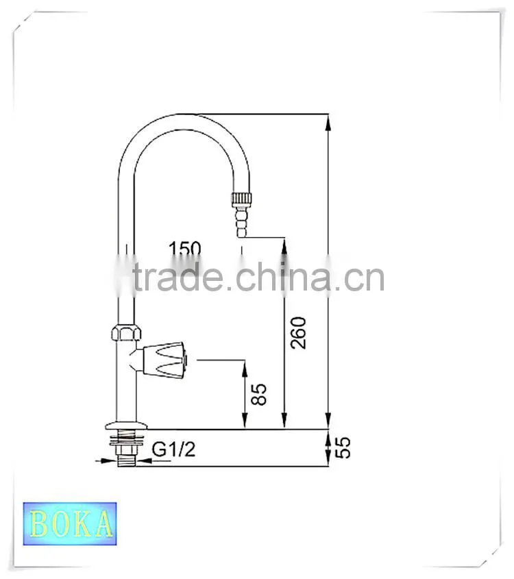 Laboratory deck mounted Stainless steel water faucet