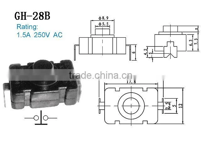 Superior quality 2 position push button switch