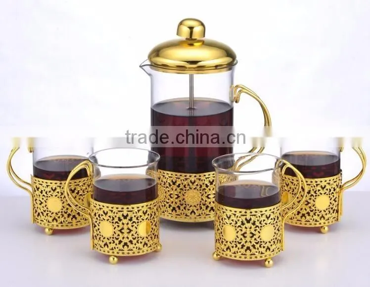Unique French Coffee Press Golden Metal Type French Coffee Maker Press