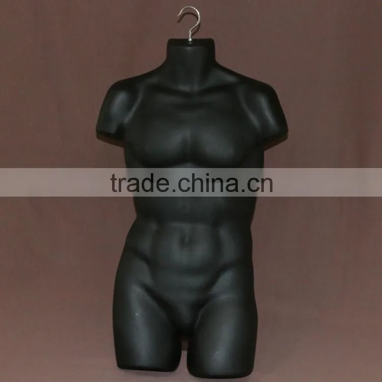 Torso half upper body male mannequins with hook for man wear garment display