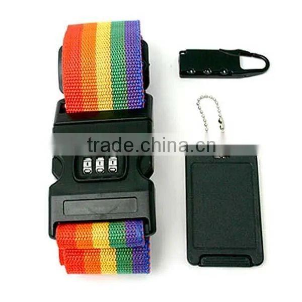2015 Hot Sale New Products Wholesale Price Combination Luggae Strap With Tags