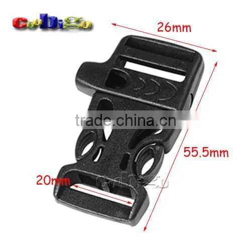 Black Emergency Survival Whistle Buckles For Paracord Bracelets #FLC007-A/B