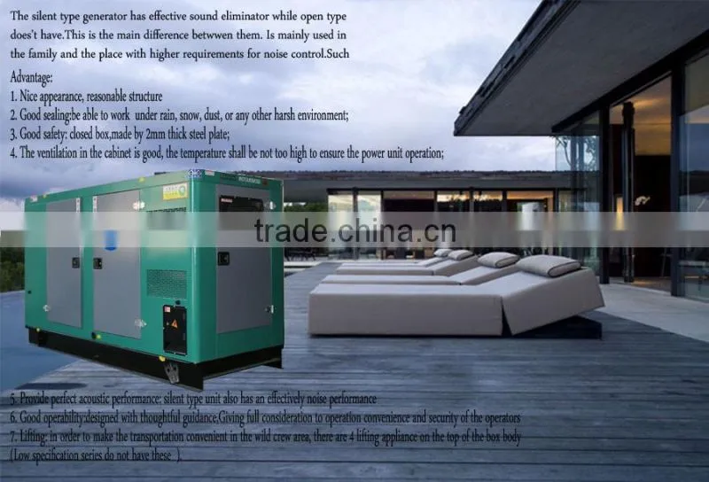 home use silent type diesel generator 60db super silent generator for home use