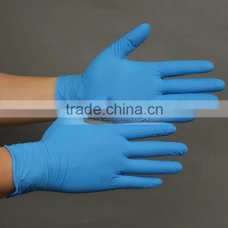disposable nitrile gloves/nitrile examination gloves/nitrile gloves powder free