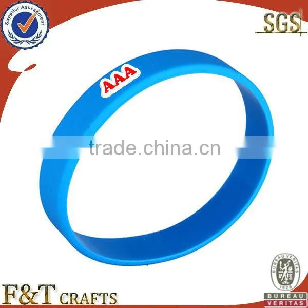 promotional thick cool mens rubber college team wide silicone bracelet in bulk