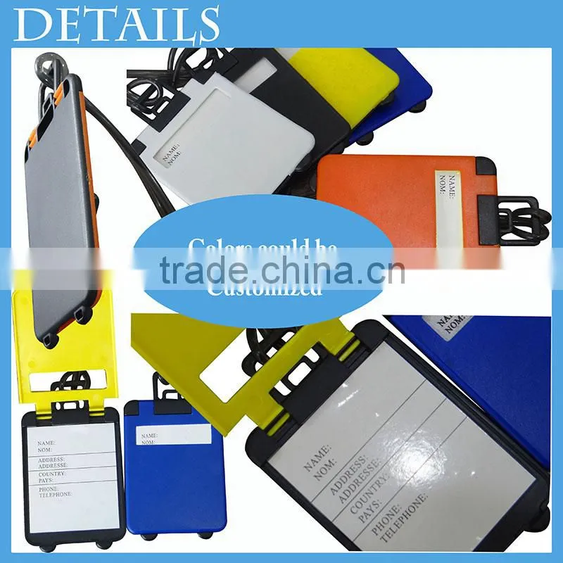 Fashion Accessories Hard Plastic Tag Wholesale Charming Color Writable Cheap Bulk Luggage Tags