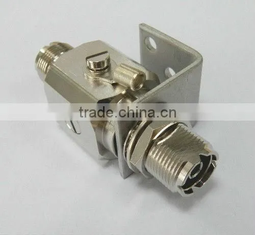 UHF female to UHF female, bulkhead, lightning arrester