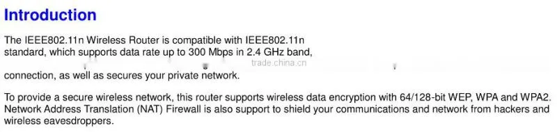 IEEE802.11n Wireless router