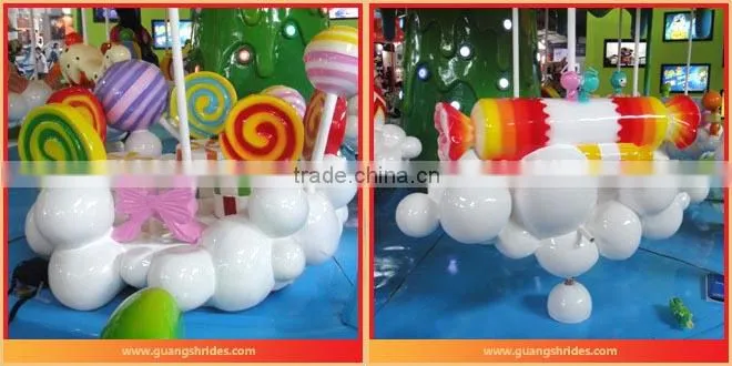 Happy carousel! China manufacture sweet worm merry go round playground for kids
