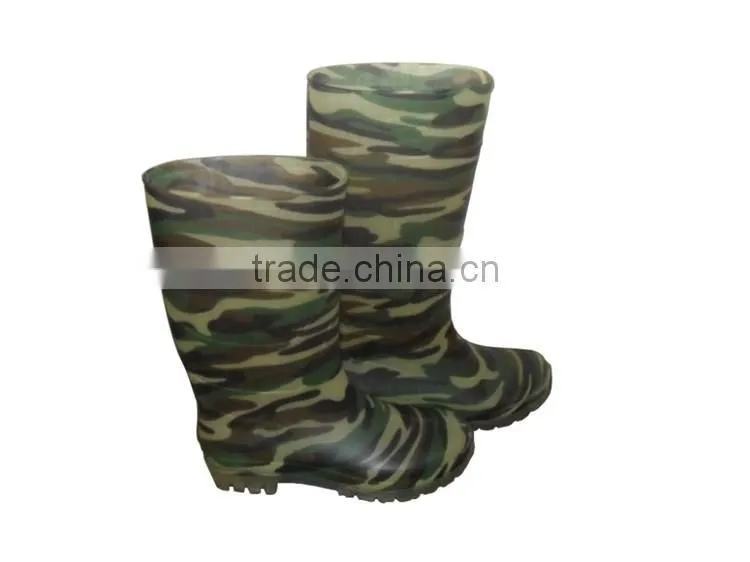 shining camouflage pvc rain boots,camouflage rain boots