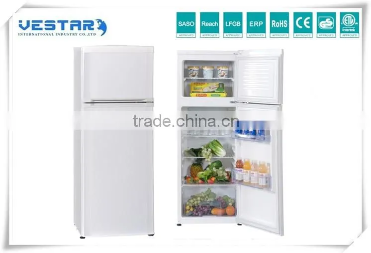 2016 alibaba hot sale fast food refrigerator 225L BCD258CZ double foor refrigerator with CE