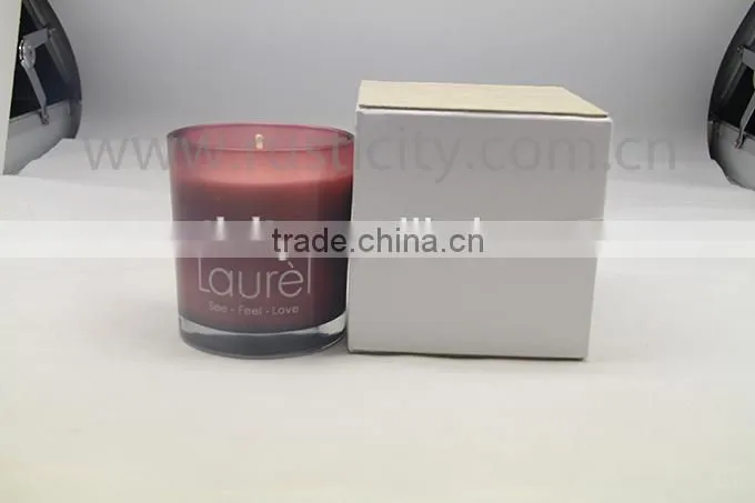 Eco-friendly soy wax wholesale scented candle in glass jar