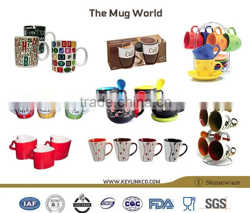 11OZ hens design full decal print coffee cups, shiny surface porcelain mug, KL5004-11042