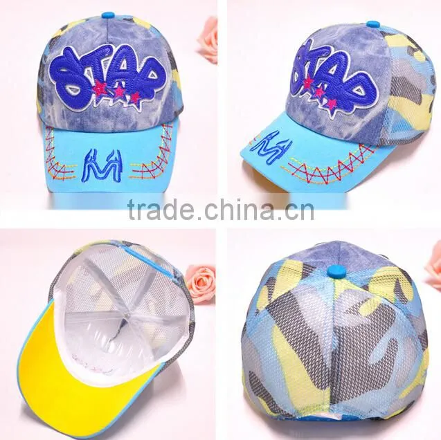 New design camo mesh baby trucker hat and cap