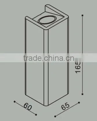 ip65 2*6w up and down outdoor wall bracket light fitting